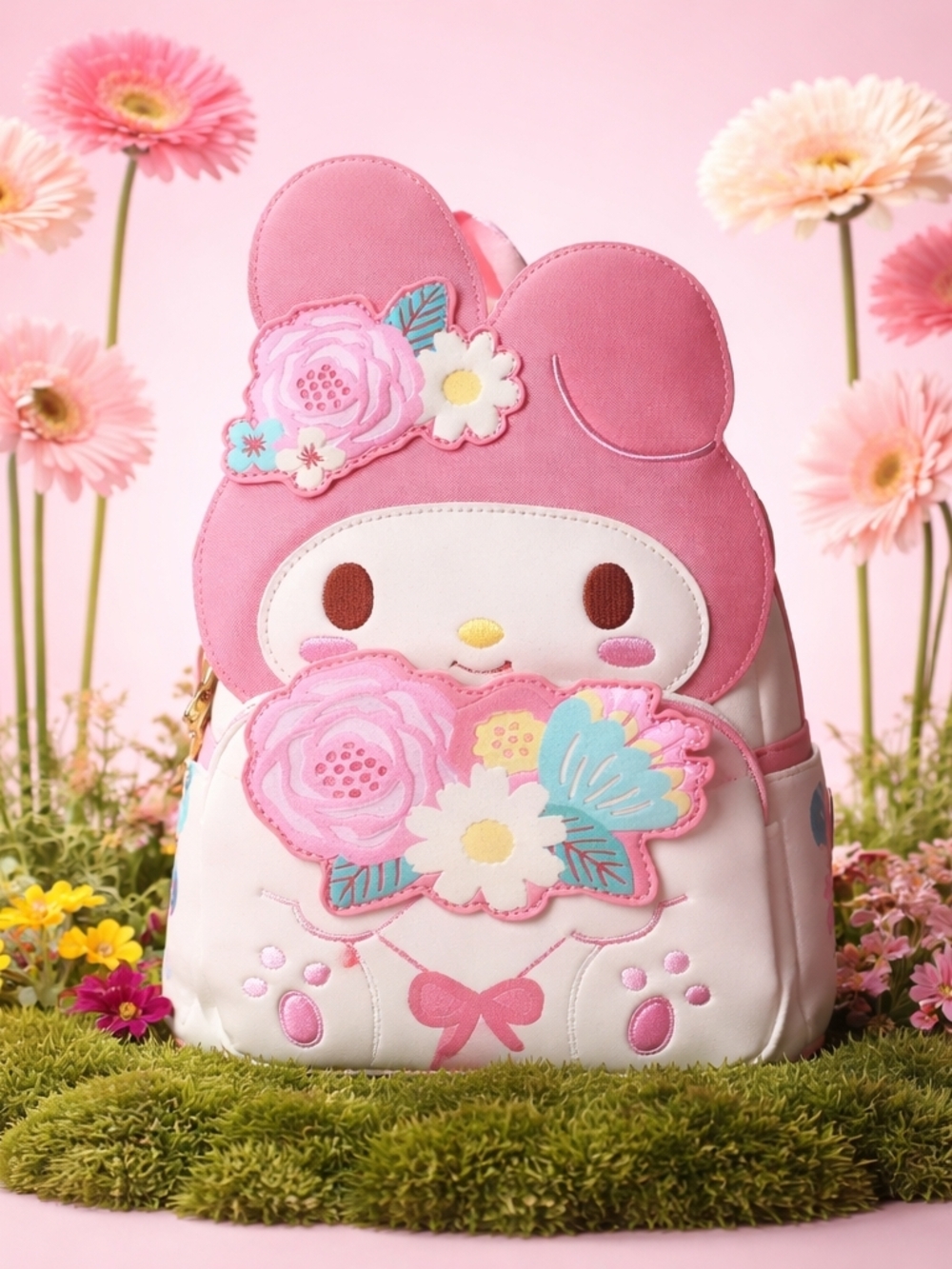 My Melody Floral Loungefly Mini Backpack